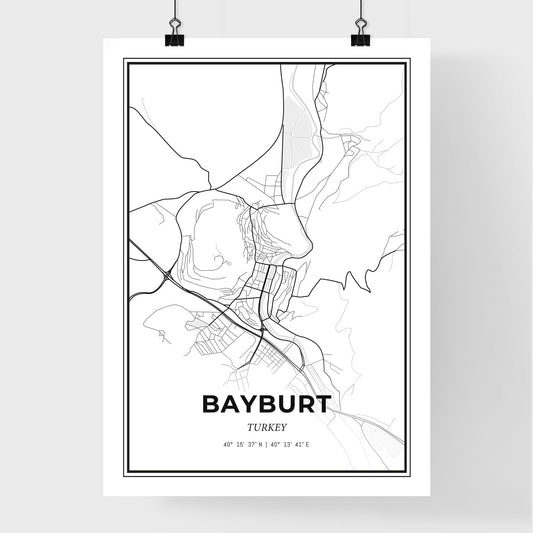 Bayburt Turkey - Premium City Map Poster