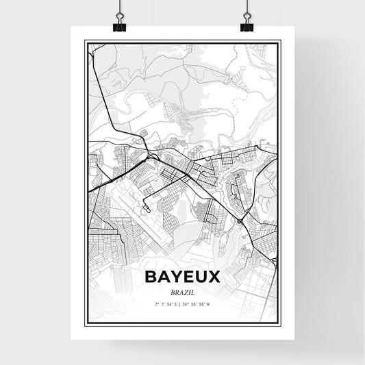 Bayeux Brazil - Premium City Map Poster