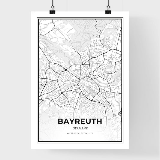 Bayreuth Germany - Premium City Map Poster