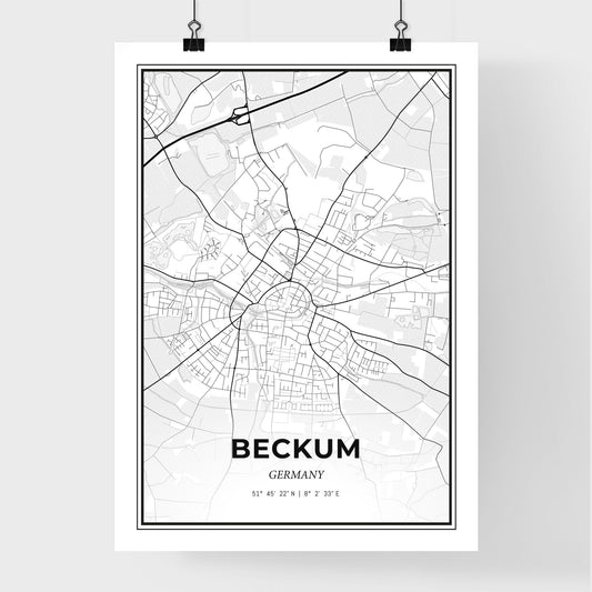 Beckum Germany - Premium City Map Poster