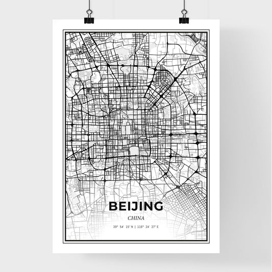 Beijing China - Premium City Map Poster