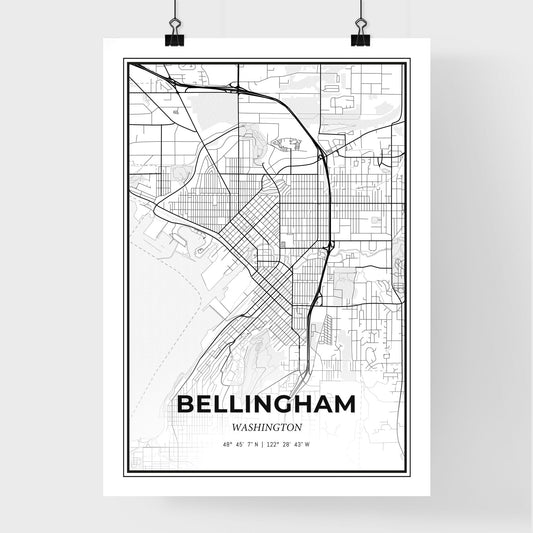 Bellingham Washington - Premium City Map Poster