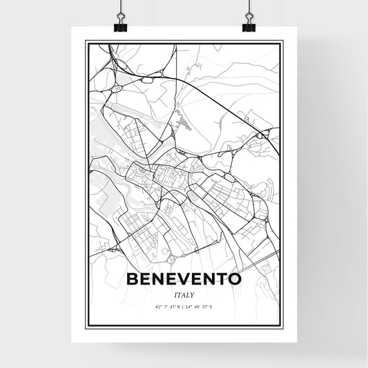 Benevento Italy - Premium City Map Poster
