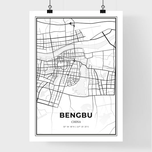 Bengbu China - Premium City Map Poster
