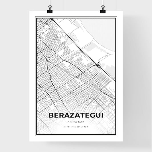 Berazategui Argentina - Premium City Map Poster