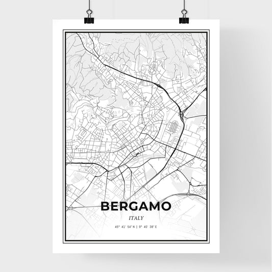 Bergamo Italy - Premium City Map Poster