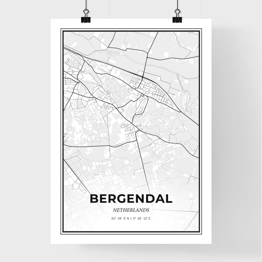 Berg en Dal Netherlands - Premium City Map Poster