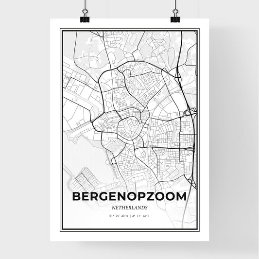 Bergen op Zoom Netherlands - Premium City Map Poster