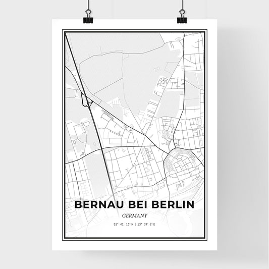 Bernau bei Berlin Germany - Premium City Map Poster
