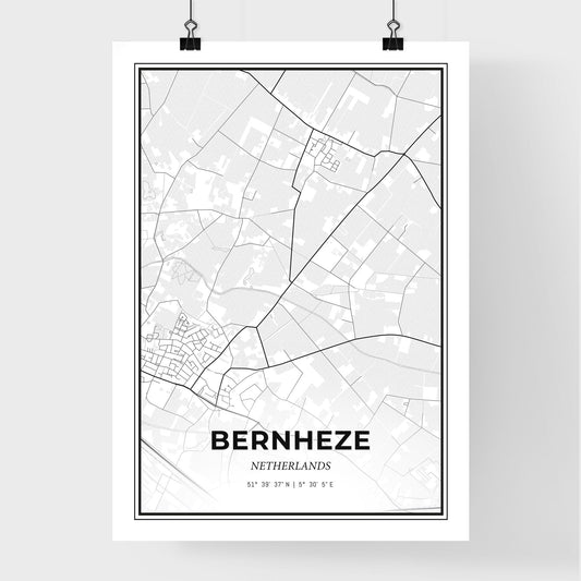 Bernheze Netherlands - Premium City Map Poster