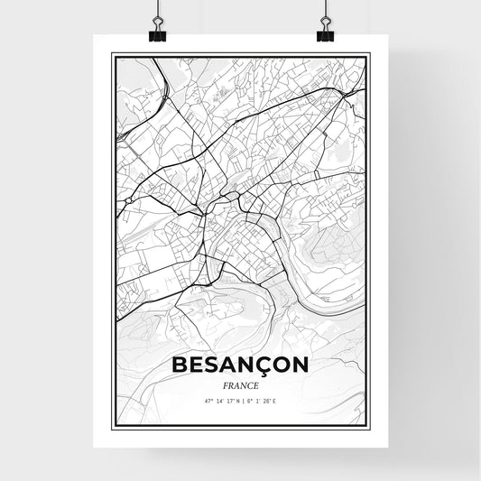 Besançon France - Premium City Map Poster
