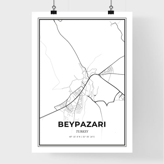 Beypazarı Turkey - Premium City Map Poster