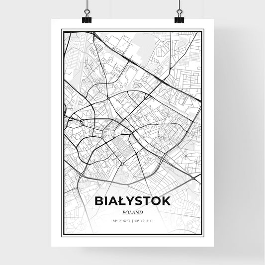 Białystok Poland - Premium City Map Poster