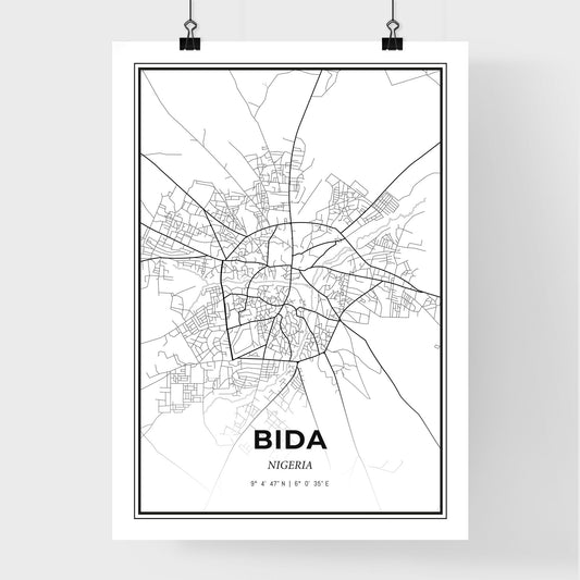 Bida Nigeria - Premium City Map Poster