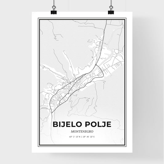 Bijelo Polje Montenegro - Premium City Map Poster