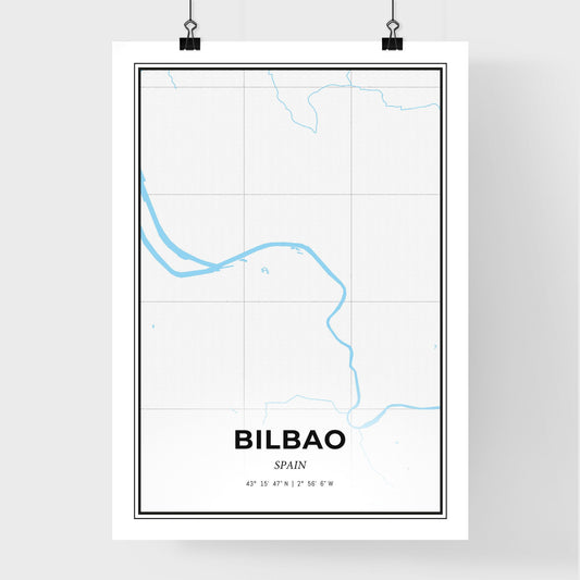 Bilbao Spain - Premium City Map Poster