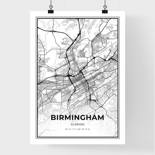 Birmingham Alabama - Premium City Map Poster