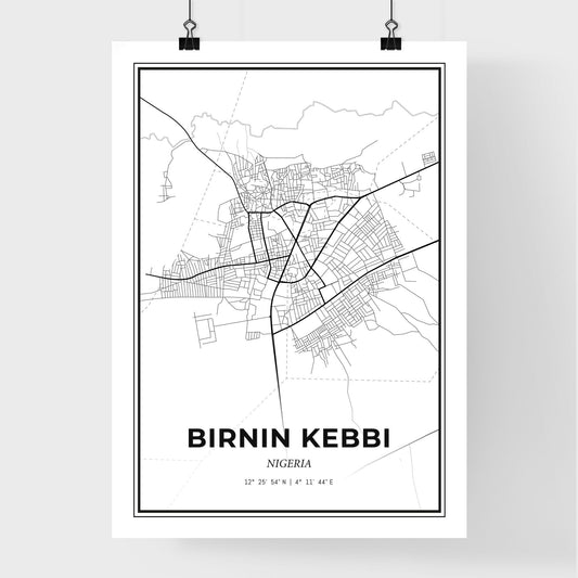 Birnin Kebbi Nigeria - Premium City Map Poster