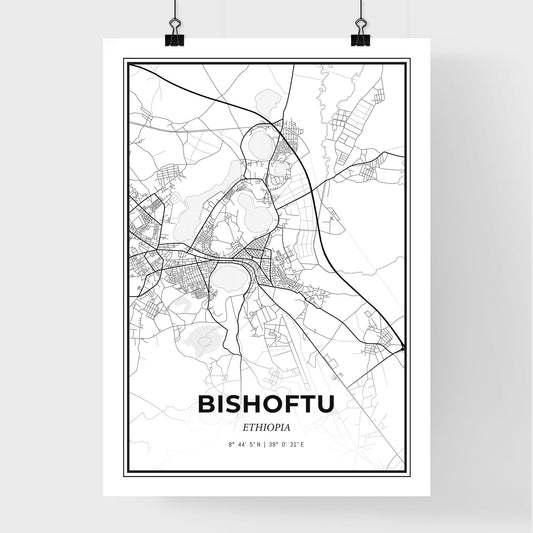Bishoftu Ethiopia - Premium City Map Poster