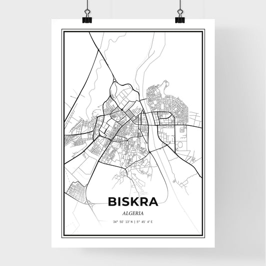 Biskra Algeria - Premium City Map Poster
