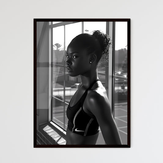 High-Fashion Photography: Bold Black Female in Bodysuit, Side Profile, Realistic Art With Cinematic Lighting Default Title
