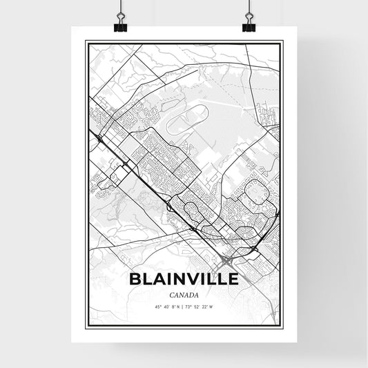 Blainville Canada - Premium City Map Poster