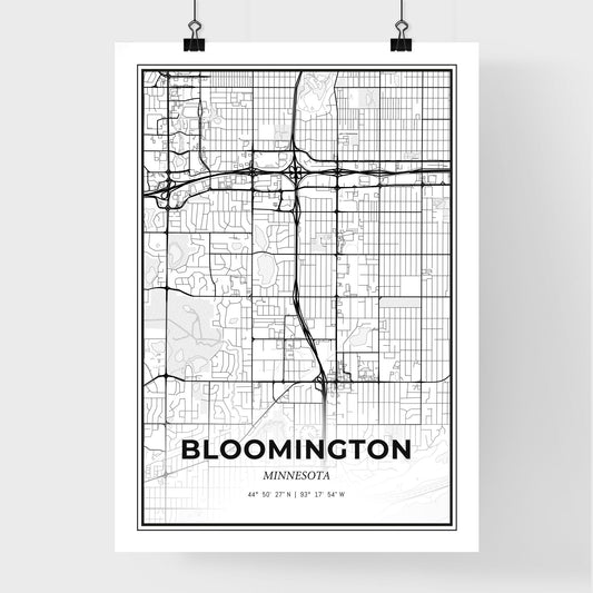 Bloomington Minnesota - Premium City Map Poster