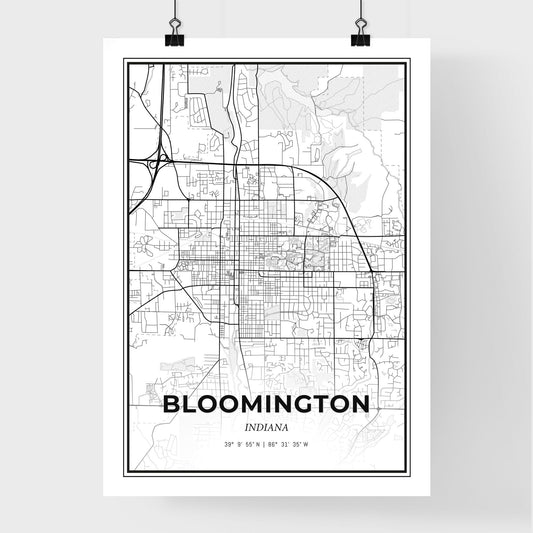 Bloomington Indiana - Premium City Map Poster