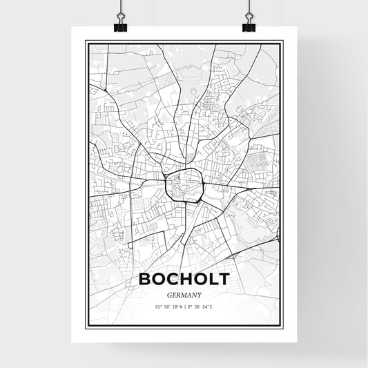 Bocholt Germany - Premium City Map Poster