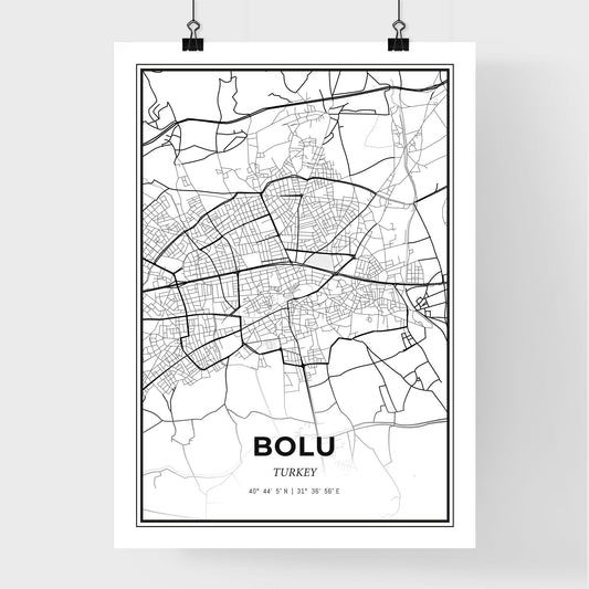 Bolu Turkey - Premium City Map Poster