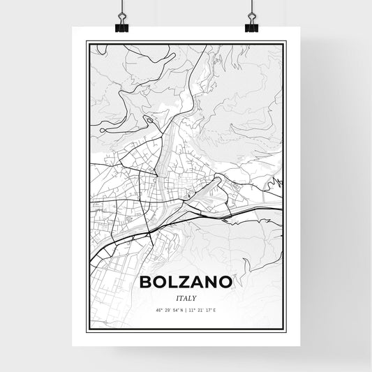 Bolzano Italy - Premium City Map Poster