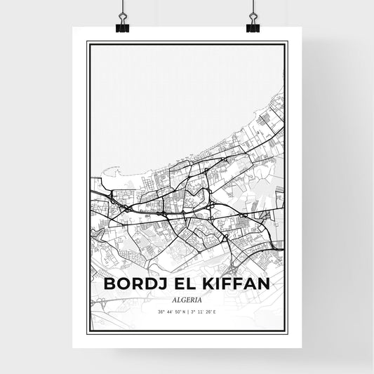 Bordj el Kiffan Algeria - Premium City Map Poster