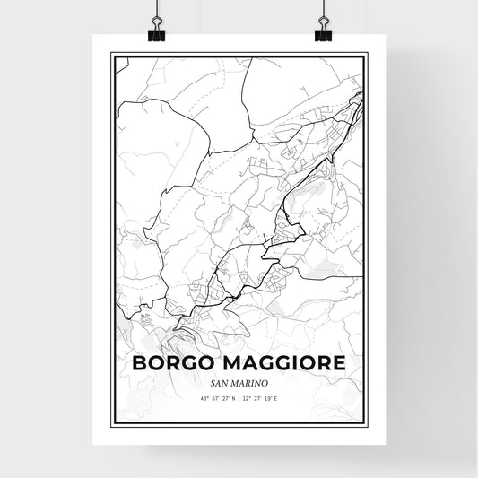 Borgo Maggiore San Marino - Premium City Map Poster