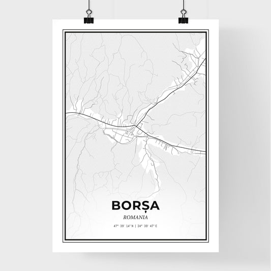Borșa Romania - Premium City Map Poster