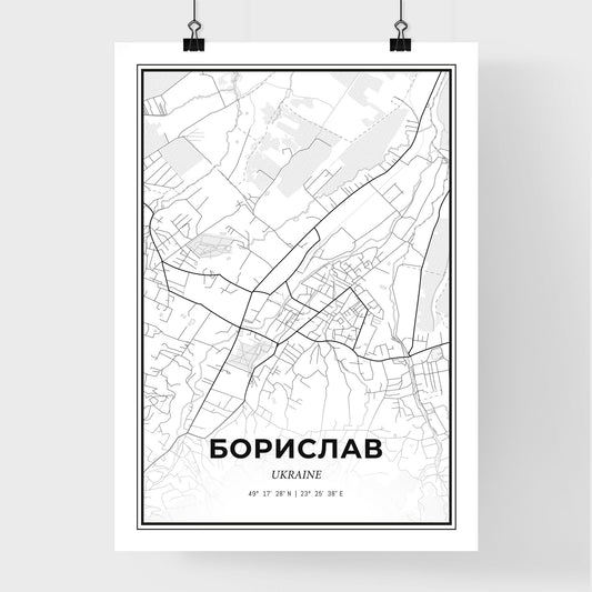 Boryslav Ukraine - Premium City Map Poster