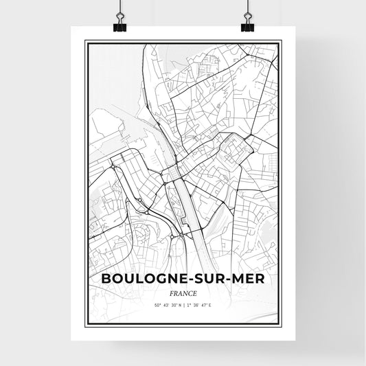 Boulogne-sur-Mer France - Premium City Map Poster
