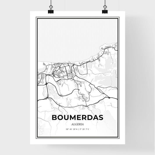 Boumerdas Algeria - Premium City Map Poster