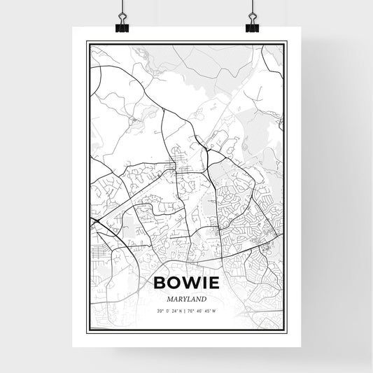 Bowie Maryland - Premium City Map Poster