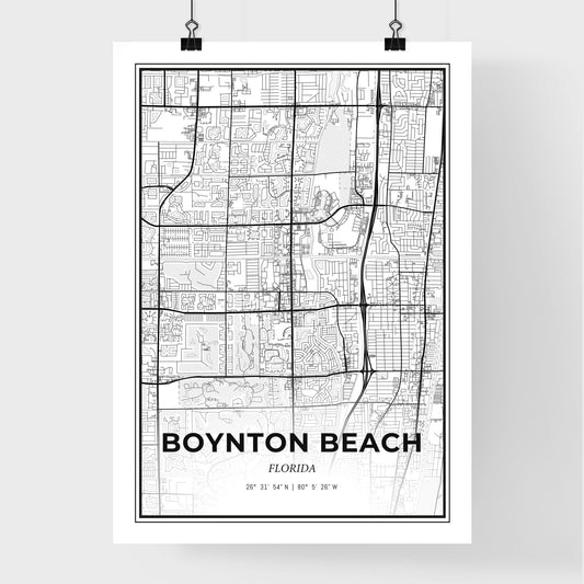 Boynton Beach Florida - Premium City Map Poster