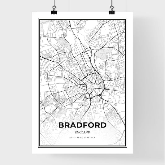 Bradford England - Premium City Map Poster