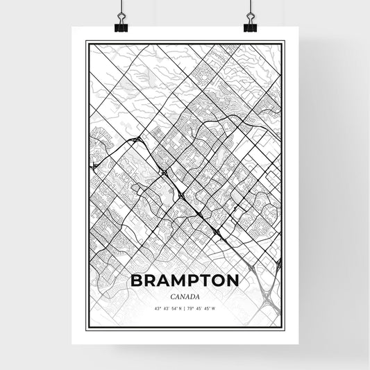 Brampton Canada - Premium City Map Poster