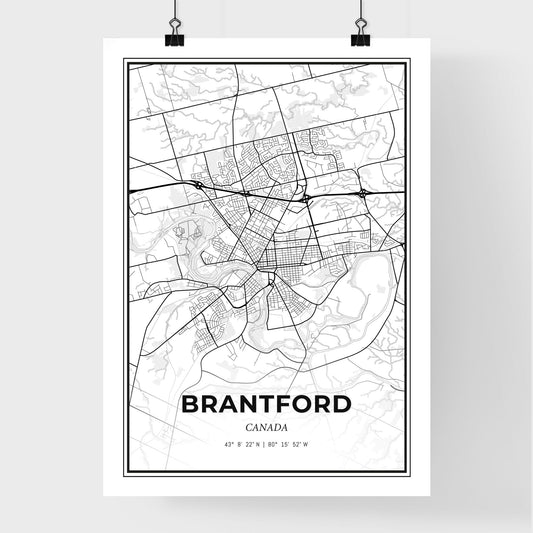 Brantford Canada - Premium City Map Poster