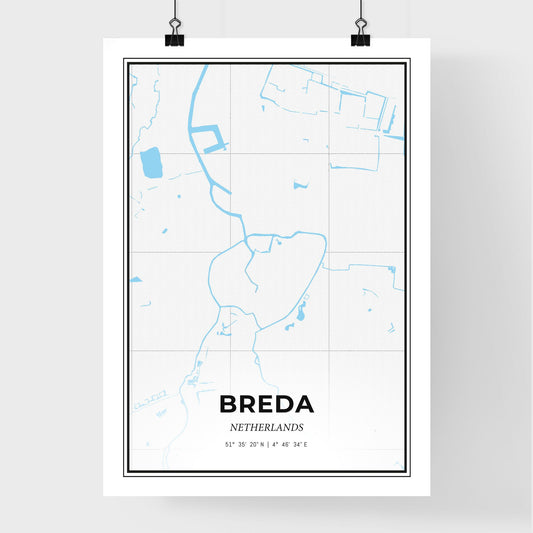 Breda Netherlands - Premium City Map Poster