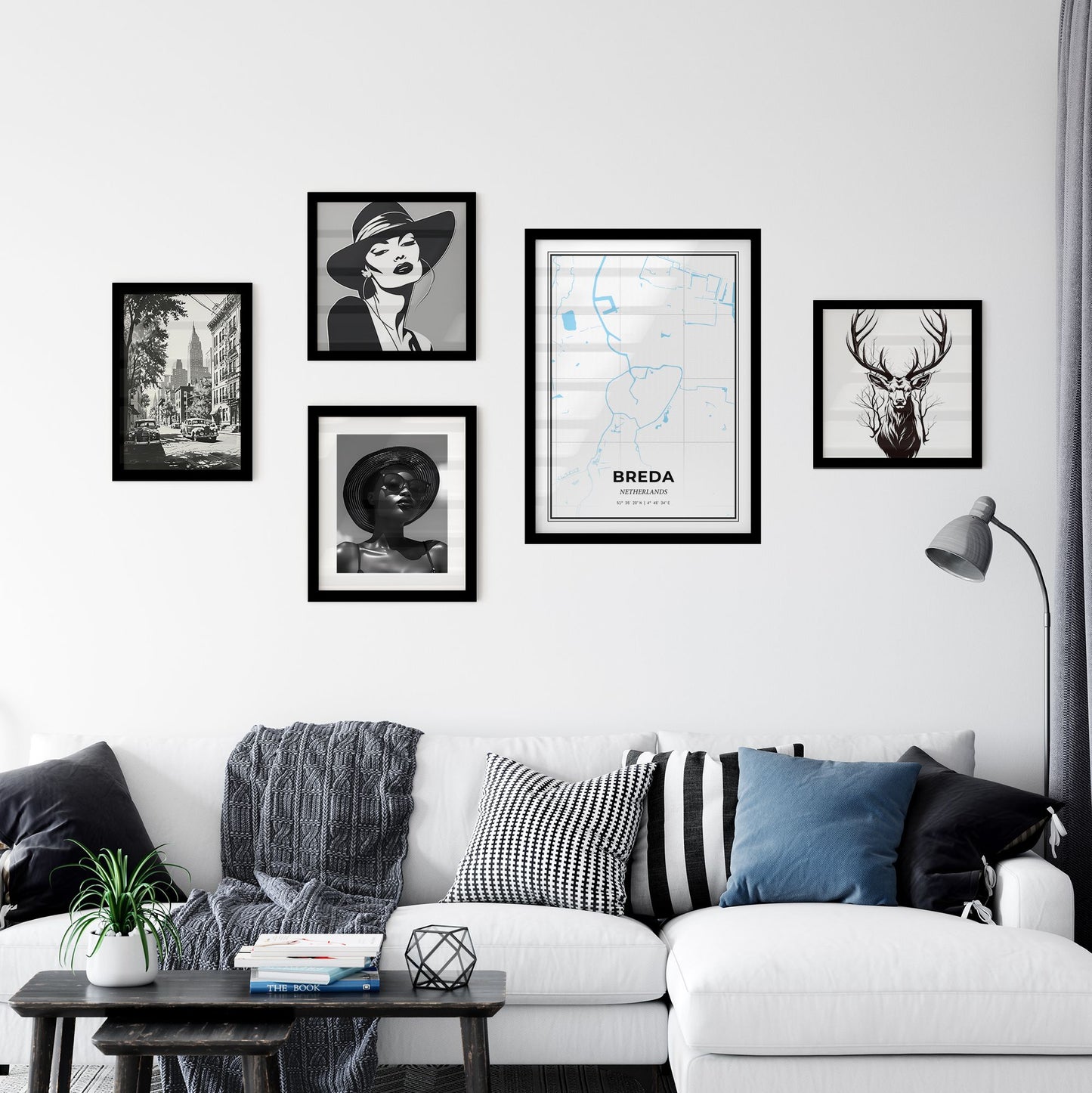 Breda Netherlands - Minimal City Map Interior