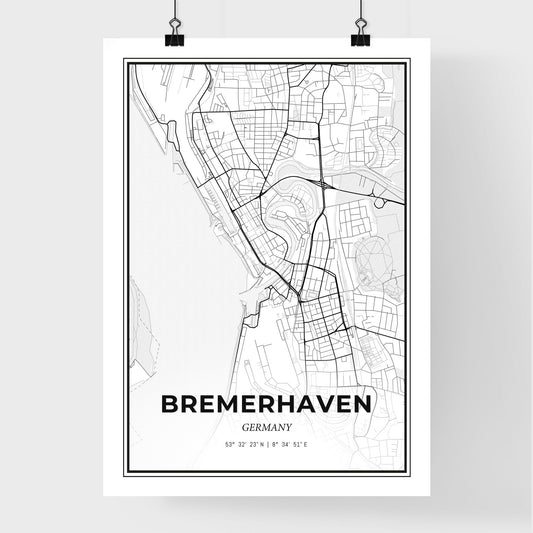 Bremerhaven Germany - Premium City Map Poster