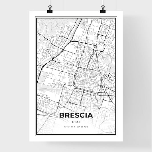 Brescia Italy - Premium City Map Poster
