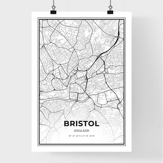 Bristol England - Premium City Map Poster