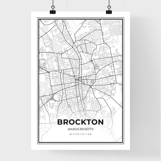 Brockton Massachusetts - Premium City Map Poster