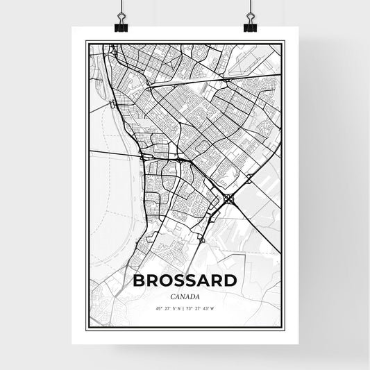 Brossard Canada - Premium City Map Poster