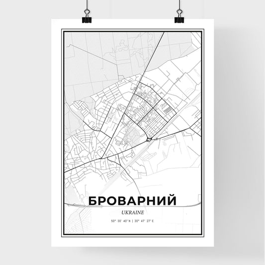 Brovary Ukraine - Premium City Map Poster
